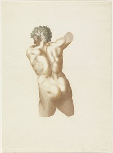 Male Nude Seen from the Back by Anonymous