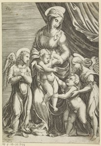 Mary with Child and the Young John the Baptist by Anonymous
