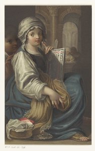 Girl with a Reading Board by Anonymous