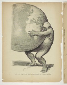 Naked Paul Kruger Holding the World by Anonymous