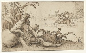 Abduction of Deianira by Nessus by Anonymous