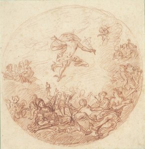 Design for a Round Ceiling with Mercury and Minerva