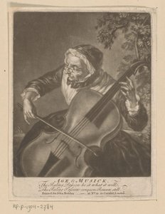 Old Woman Playing Cello