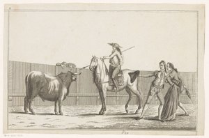 Picador Aiming His Lance at a Bull (Collection of the Main Maneuvers of a Bullfight)