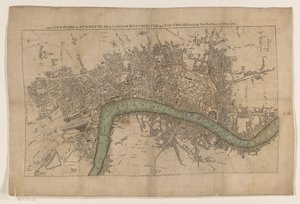 Map of London, 1761 (The City Guide or a Pocket Plan of London, Westminster and Southwark with the New Buildings to the Year 1761)