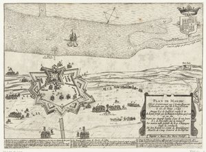 Map of Fort Mardijk, 1645 by Anonymous