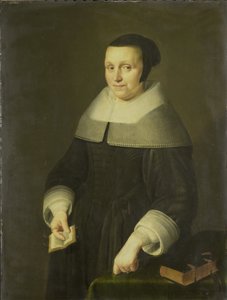 Portrait of a Woman, possibly Elsje van Houweningen, Wife of Willem van de Velden by Anonymous