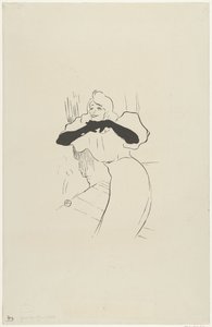 Portrait of Actress Yvette Guilbert Performing in Linger Longer Loo by Anonymous