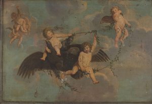 Putti with an Eagle on Clouds