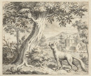 The Raven and the Fox (Designs for Illustrations for an Edition of Jean de la Fontaine