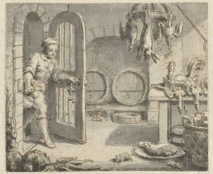 City Rat and Country Rat (Designs for Illustrations for a Edition of Jean de la Fontaine