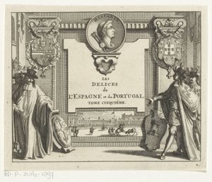 Knights of Spanish Orders with Coats of Arms (Title Page for: Juan Alvarez de Colmenar, Les Delices de l
