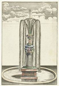 Round Basin with Short Column (Architectura Curiosa Nova) by Anonymous
