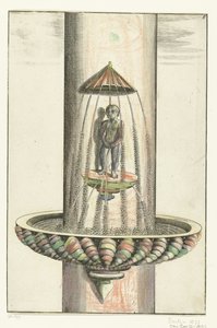 Round Basin with Putto, Architectura Curiosa Nova (series title) by Anonymous