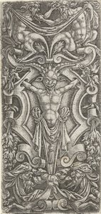 Shield of Cartouche with a Herm by Anonymous