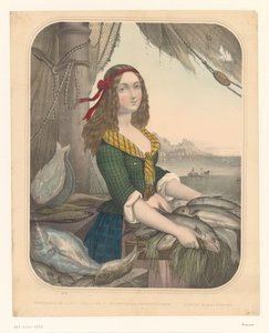 Scottish Fish Seller, Marchande de Poisson Écossaise, Schottisches Fischermädchen, Scotch Fish-Vender (title on object)