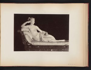 Sculpture of Pauline Borghese-Bonaparte as Venus Victrix by Antonio Canova in the Galleria Borghese in Rome, Italy