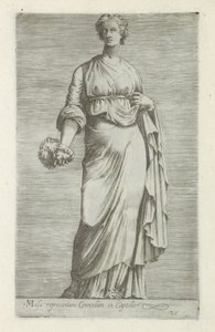 Sculpture of Thalia, Muse of Comedy (Antique Sculptures in Rome) by Anonymous