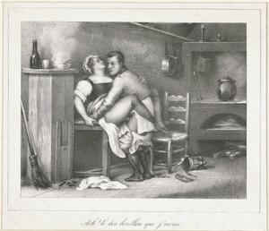Soldier Flirting with a Kitchen Maid by Anonymous