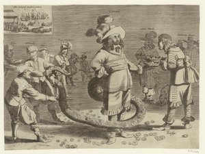 Caricature of Cromwell as the Horrible Tailman, 1652 by Anonymous