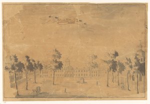 Town Hall and Church of Batavia by Anonymous