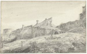 City Wall with Attached Houses