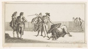 Bull Stabbed by a Matador (Collection of the Main Maneuvers in Bullfighting) by Anonymous