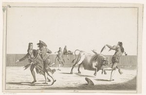 Bull Challenged with Banderillas (Collection of the Main Maneuvers of a Bullfight)
