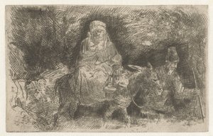 The Flight into Egypt Crossing a Brook