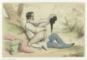 Three Couples Having Sex (Couple Making Love in Landscape) (Three Couples Making Love Series)