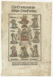 Title page with saints (Die Cronica van der hilliger Stat Coellen)