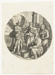 Tobias and His Father Giving Money to the Angel by Anonymous