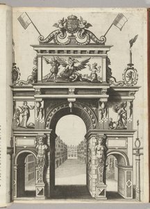 Triumphal Arch with Ernst Saving Belgica from Discord, 1594