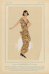 Very Parisian, 1923, No. 3: Fabrics by A. PRÉVOST...Ribbons by Grenade by Anonymous
