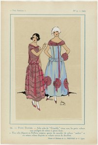 Très Parisien, 1923, No. 4: 16. - FOR DANCING. 1. Pretty Dress by Crisseldy...