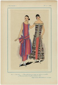 Très Parisien, 1923, No 5: 14.- ALCALA. - 1. An Evening Dress...