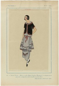 Très Parisien, 1923, No 6: 8. Young Girl. - Dress in Algerian Veil...