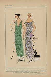 Very Parisian, 1923, No 8: 11.- DREAM OF WALTZ. - A Silk Crepe Dress...