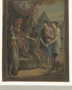 Two Young Men Presented to a Commander by Anonymous