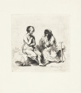 Two Women in Conversation by Anonymous