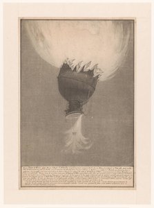 Crash of the Balloon of Pilatre de Rozier and Romain Above Boulogne, 15 June 1785 (title on object: Catastrophic Ascension by Pilatre de Rosier and Romain, at the Château de la Muette on 21 November 1783, Having Obtained Considerable Funds from the Governm