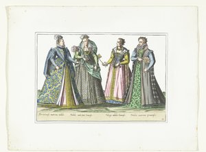 Four Women Dressed According to Italian Fashion, ca. 1580