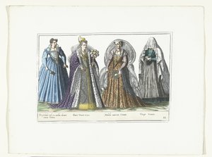 Four Women Dressed in Venetian Fashion, ca. 1580 by Anonymous