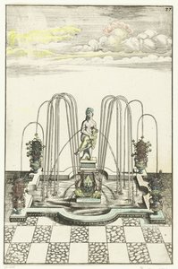 Square Basin with Semi-Circular Protrusions (series title: Architectura Curiosa Nova)