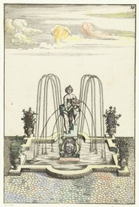 Square Basin with Semicircular Protrusions (Architectura Curiosa Nova) by Anonymous