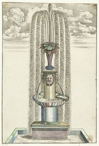 Square Basin with Column on Square Pedestal by Anonymous
