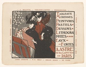Business Card of Art Dealer Achille Astre in Paris