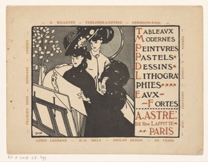 Business Card of Art Dealer Achille Astre in Paris