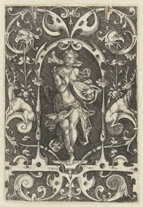 Flat Decoration with Hearing (Personifications of the Five Senses) by Anonymous