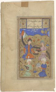 Royally Dressed Person in a Hilly Landscape by Anonymous
